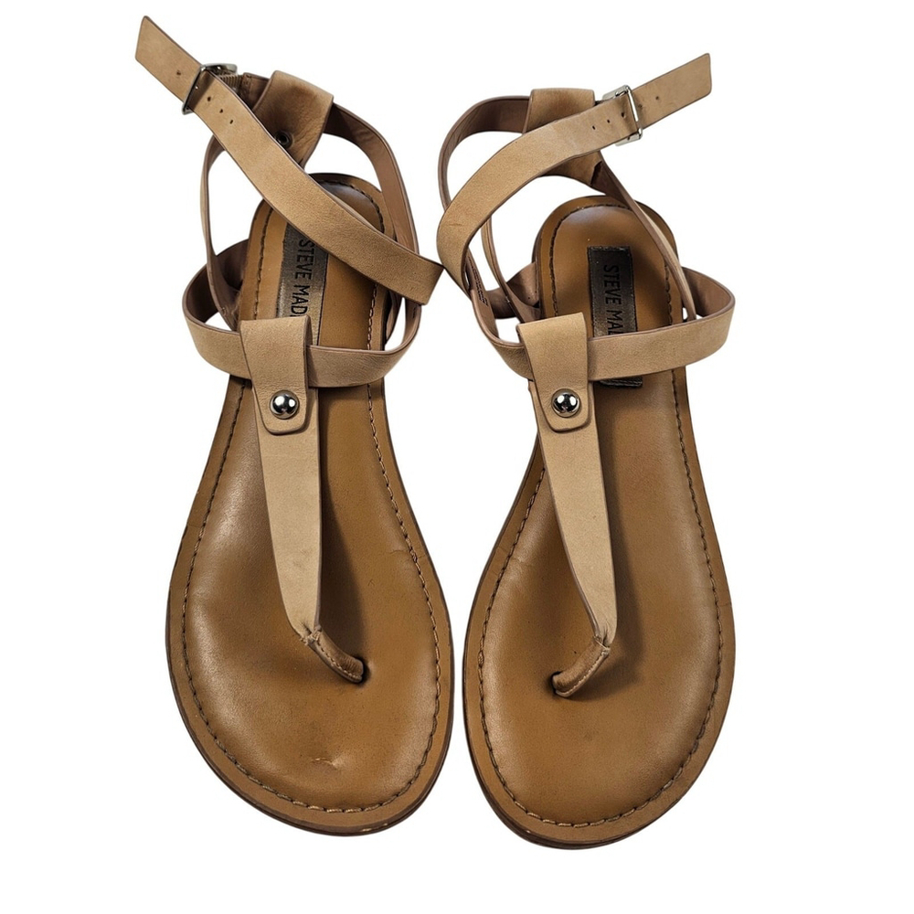 Steve Madden Neutral Sandal Thong Flat Sole Size 6.5
